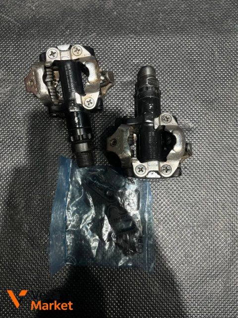 MTB педали Shimano б/у + новые шипы