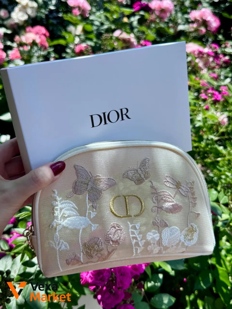 Косметичка Dior з вишивкою — фото 6