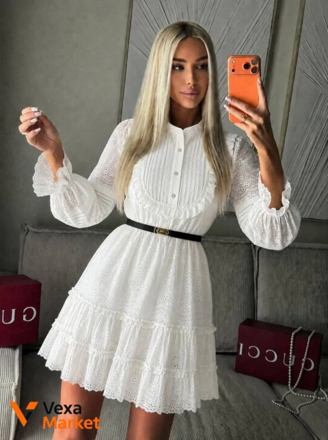Стильна сукня з бавовни #zimmermann