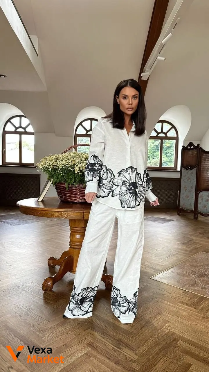 Костюм Brunello Cucinelli жіночий чорний з вишивкою — фото 7