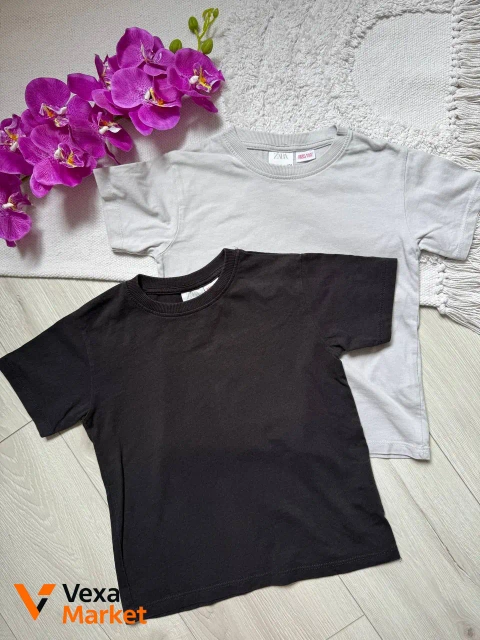 Комплект базових футболок ZARA для хлопчика 3-4 роки (98-104 см)