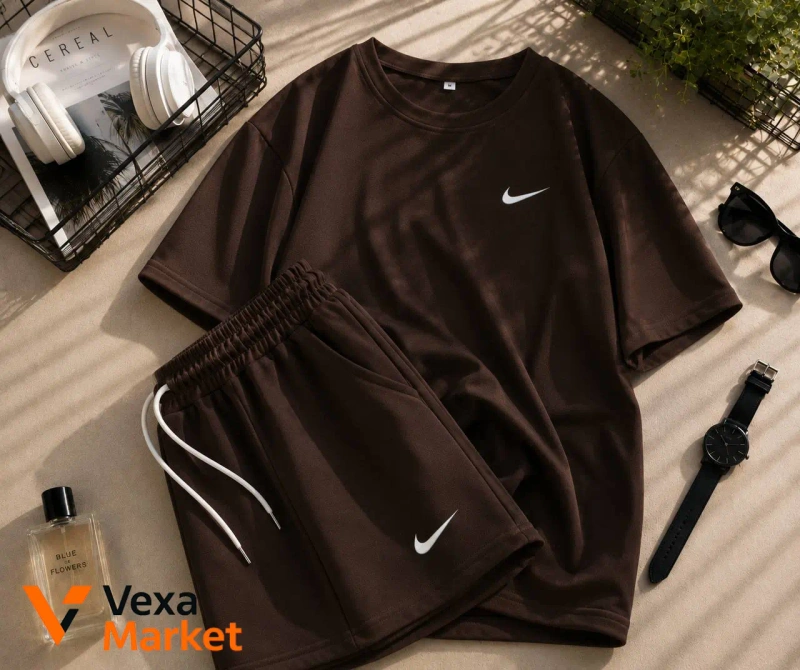 Костюм Nike 367 бо жіночий літній шорти та футболка — фото 3