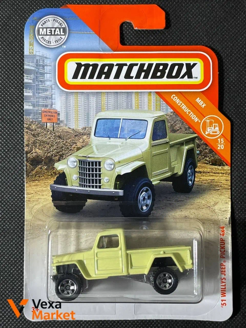 Matchbox '51 Willys Jeep Pick Up 4x4 Construction MBX