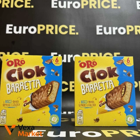 Батончики Oro Ciok Barretta з какао кремом та злаками 162г