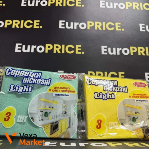 Серветки віскозні Vivat Light 3 шт.