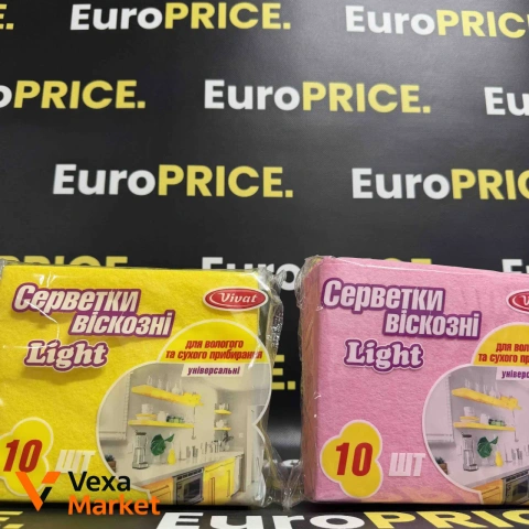 Серветки віскозні VIVAT Light 10 шт.