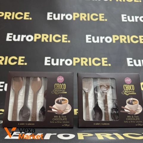 Шоколадні ложечки Elite Choco Spoons Milk & Dark Chocolate 54г