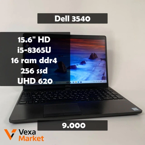 Ноутбук Dell Precision 3540 15.6" HD, Intel Core i5-8365U, 16 GB DDR4, SSD 256 GB, Intel UHD Graphics 620, Windows 11, Office, підсвітка клавіатури