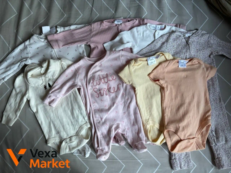Лот дитячого одягу Zara: боді та чоловічки, розмір 62-68 — фото 2