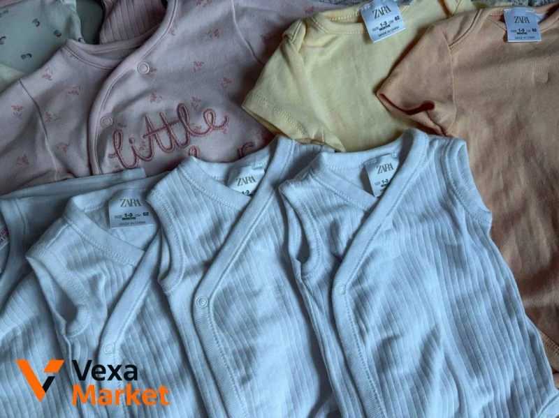 Лот дитячого одягу Zara: боді та чоловічки, розмір 62-68 — фото 5