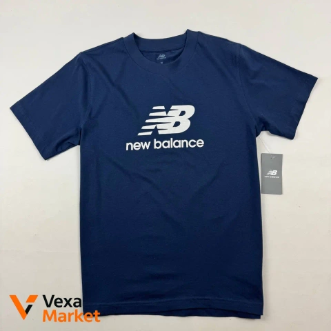 Чоловіча футболка New Balance темно-синя розмір M