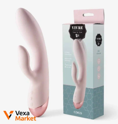Вібратор кролик Dream Toys VIVRE DUO VIBE COCO, рожевий