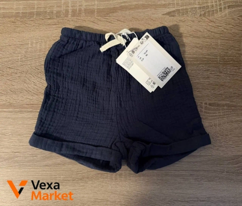 Дитячі шорти H&M муслін темно-сині розмір 92 см