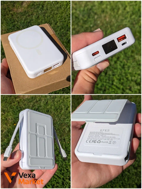 Повербанк 10000 mAh з бездротовою магнітною зарядкою KFKB
