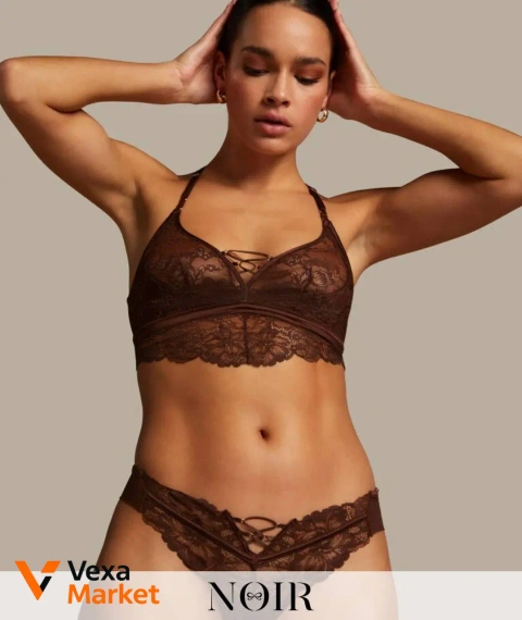 Бралет Hunkemoller NOIR коричневый кружевной