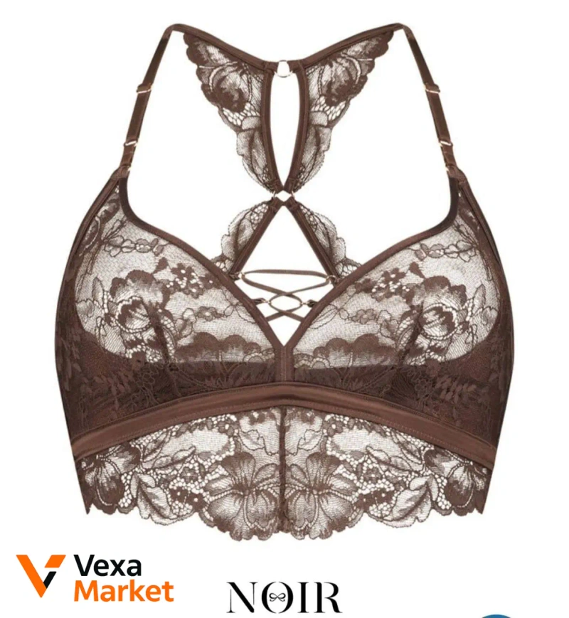Бралет Hunkemoller NOIR коричневый кружевной — фото 2