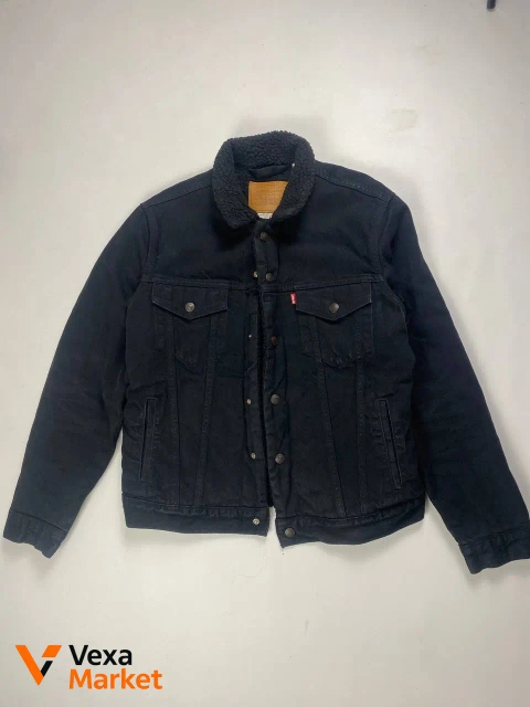 Levi's Мужская джинсовая куртка с меховым воротником размер M
