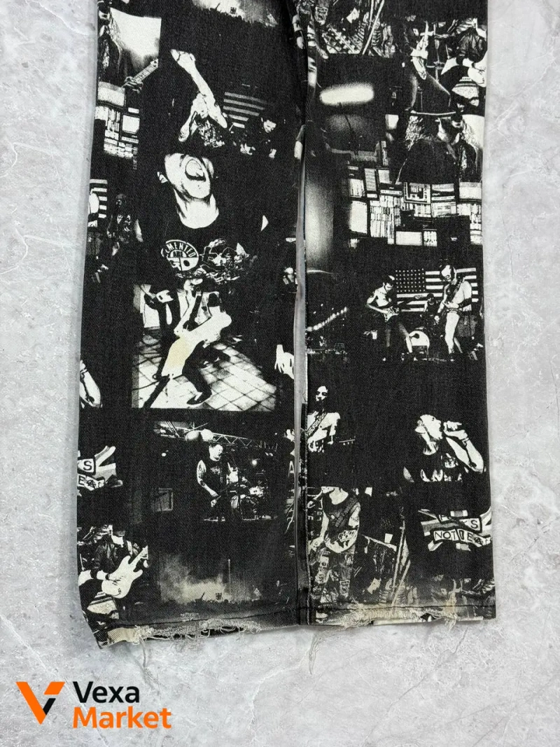 Jaded London Rock Graphic Print Flared Jeans Women W28 — фото 2