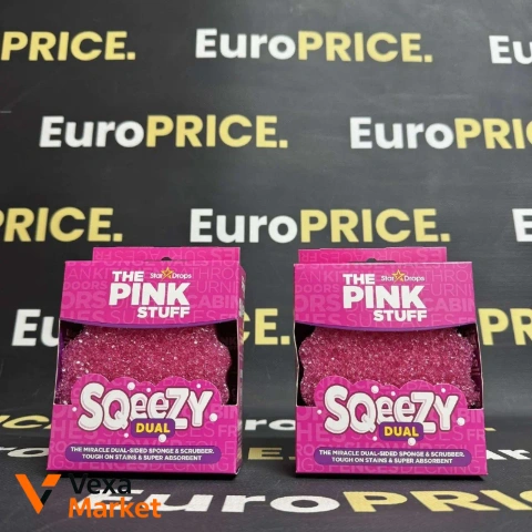 Губка для прибирання універсальна Pink Stuff Squeezy Dual (1шт.)