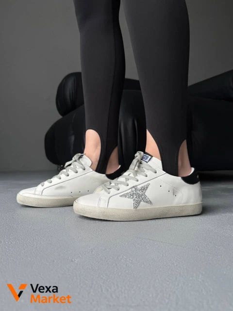 Golden Goose Superstar Silver шкіряні кросівки