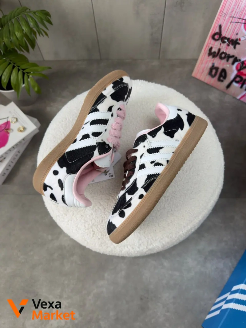 Adidas Samba Cow Print Pink Laces — фото 4