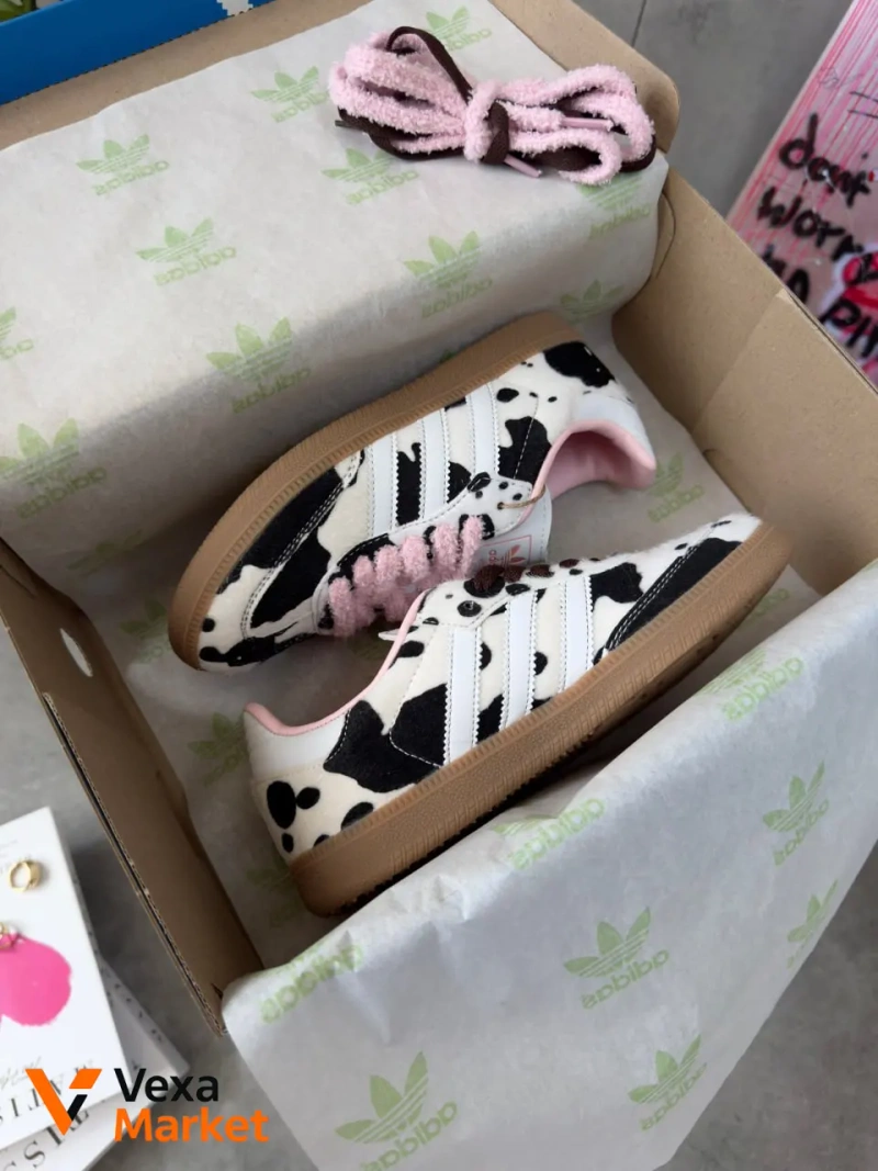 Adidas Samba Cow Print Pink Laces — фото 5