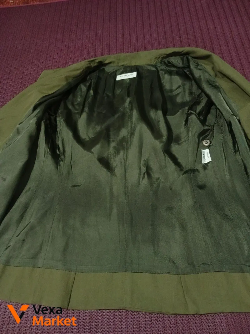 Dries Van Noten wrap silk jacket green size 40 — фото 5