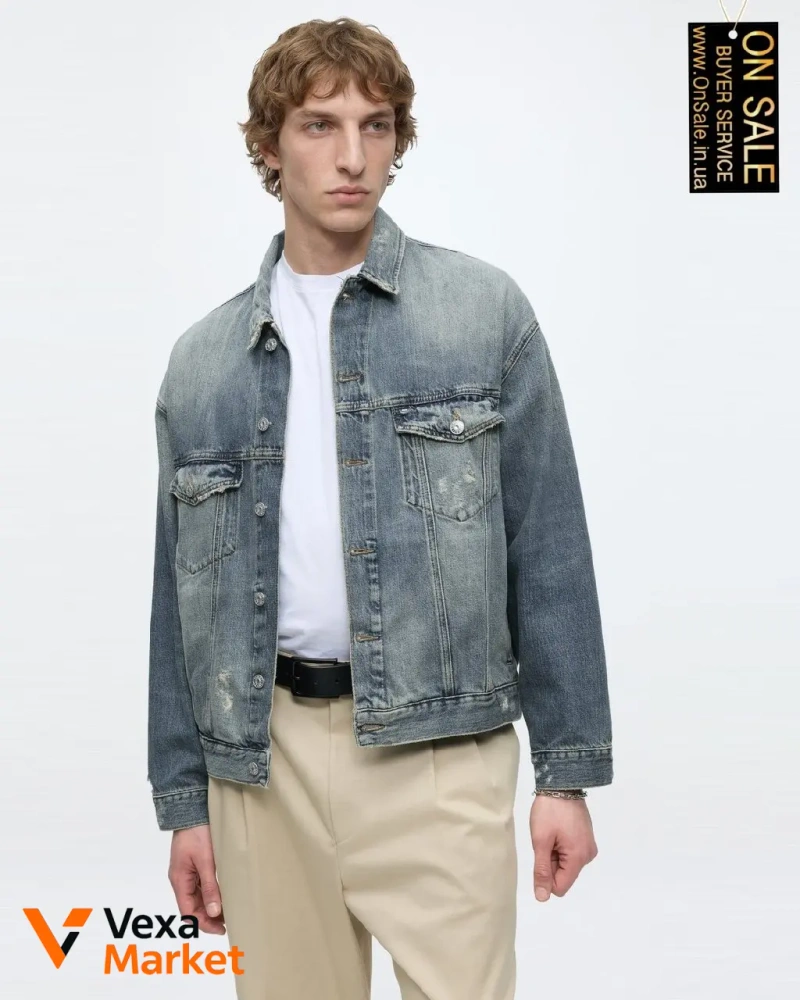 Чоловіча куртка Tommy Jeans Trucker оверсайз — фото 4