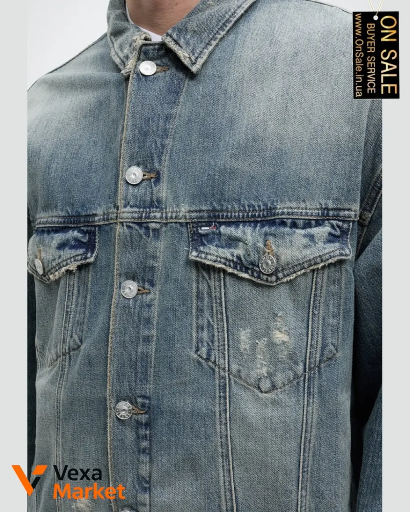 Чоловіча куртка Tommy Jeans Trucker оверсайз — фото 6