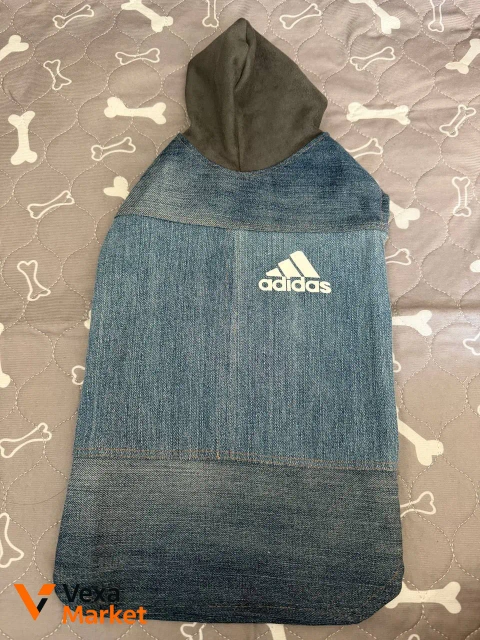 Одяг для собак Adidas джинсовий з капюшоном