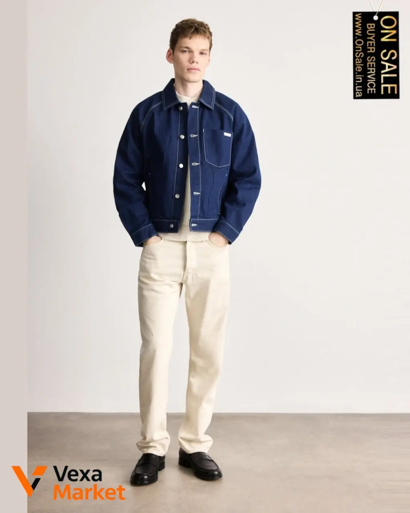 Чоловіча куртка Calvin Klein Jeans DARTED WORKWEAR JACKET денім — фото 3