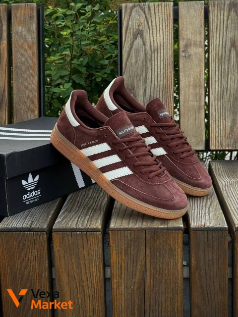 Кросівки Adidas Spezial Sporty & Rich натуральна шкіра замша бордові 41-45