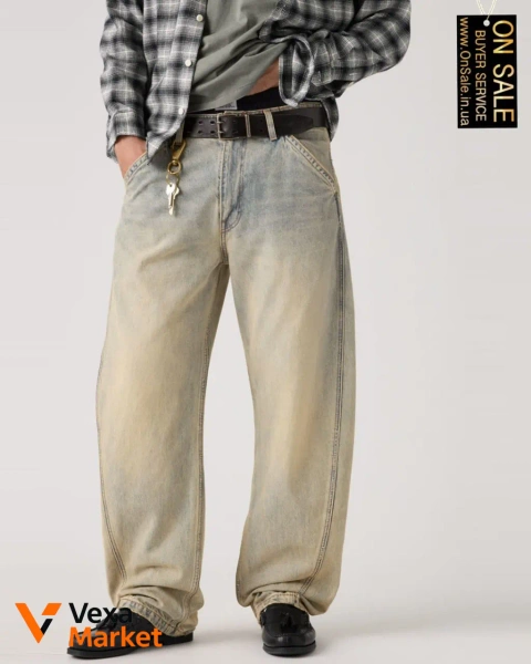 Чоловічі джинси Levi's® Baggy Barrel вільного крою з ефектом вицвілого деніму