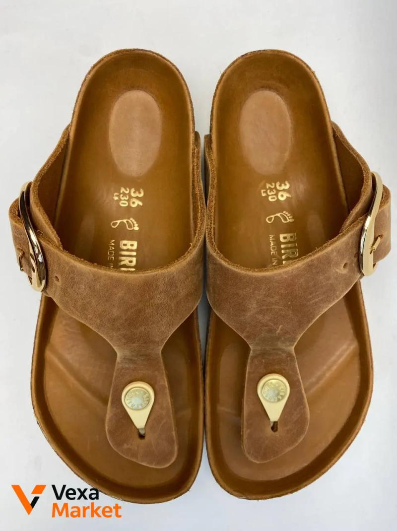 Birkenstock Gizeh Big Buckle Cognac — фото 3