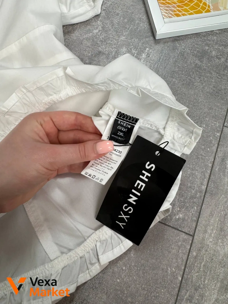 Женская белая блуза Shein EUR 2XL / 52 — фото 4