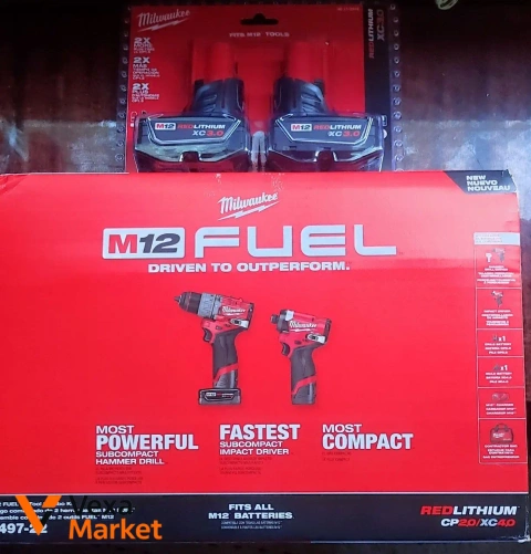 Набор шуруповертов Milwaukee M12 FUEL с батареями