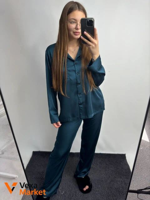 Костюм oversize Шовк Армані темний смарагд