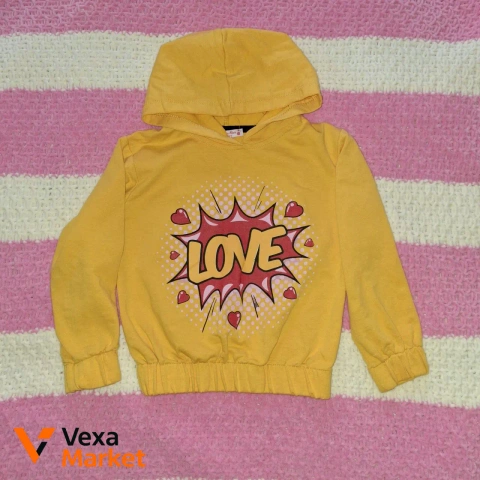 Кофта з капюшоном "LOVE" для дівчинки, 104-110 см