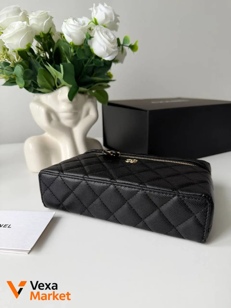 Chanel Classic косметичка из зернистой кожи — фото 3