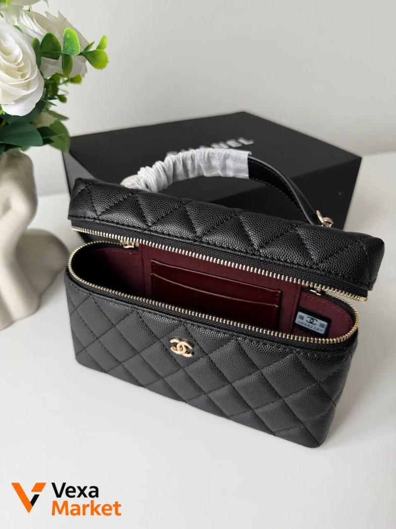 Chanel Classic косметичка из зернистой кожи — фото 4