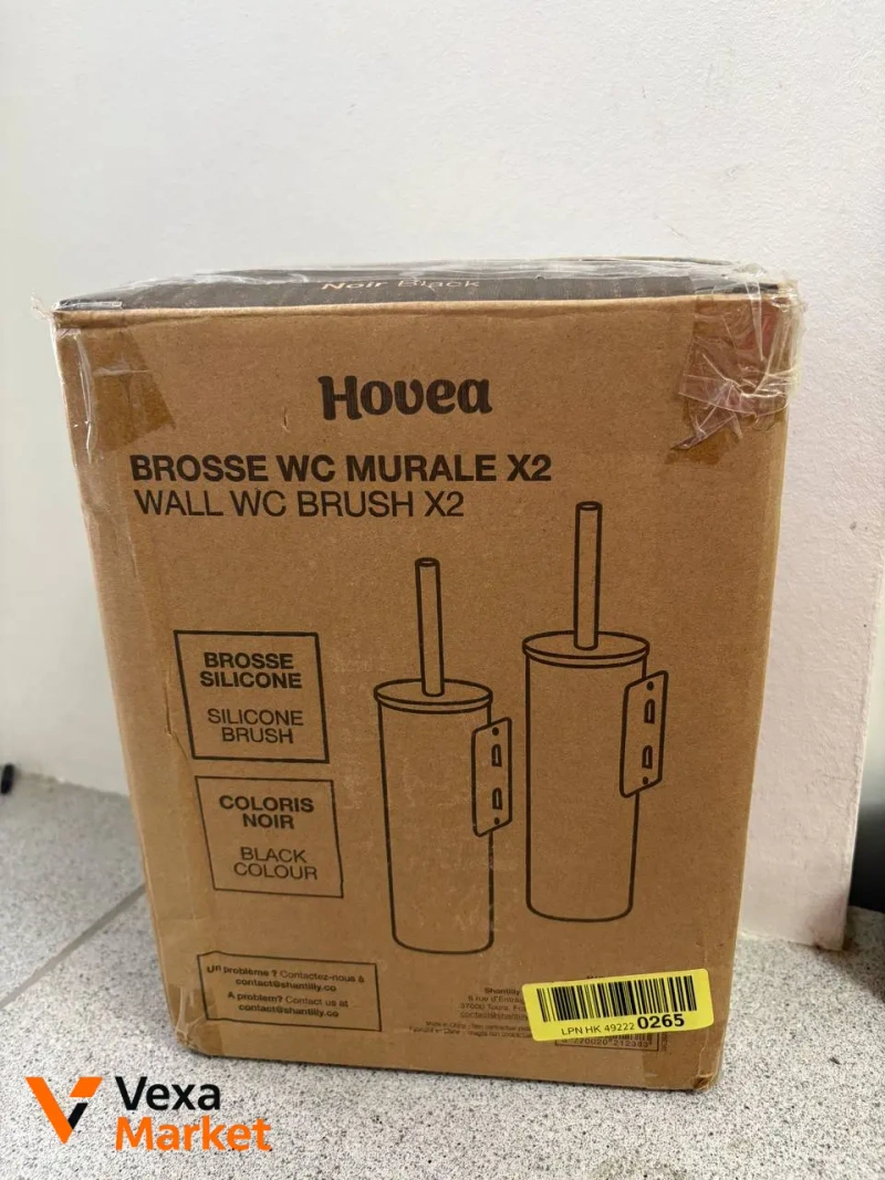 Набір силіконових щіток для унітазу Hova WC MURALE X2, чорний — фото 2