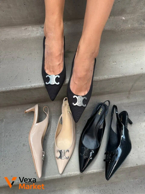 Туфлі Celine бежеві та чорні