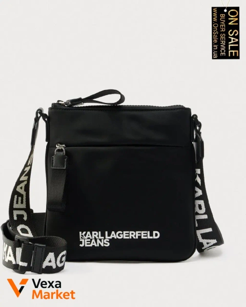 Сумка Karl Lagerfeld Jeans через плече чорна