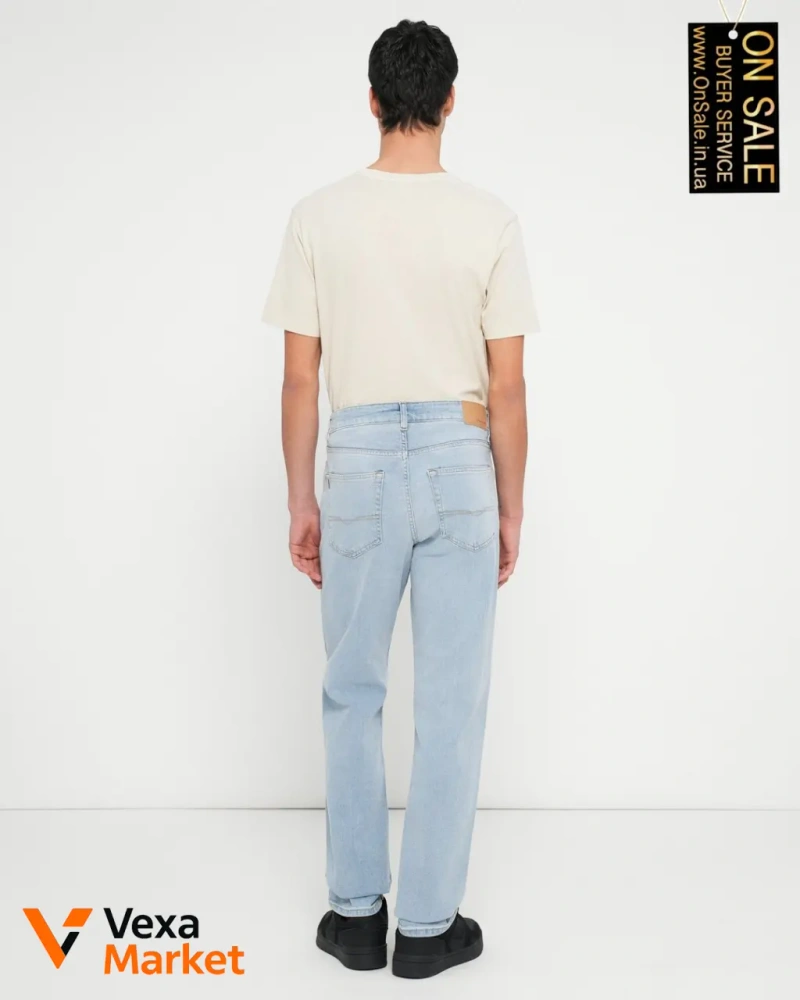 Чоловічі джинси Pepe Jeans прямого крою світло-блакитні — фото 3