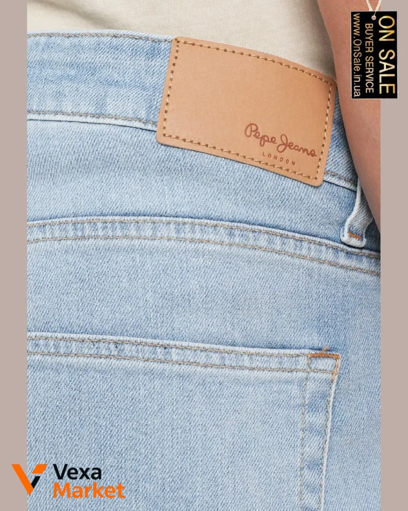Чоловічі джинси Pepe Jeans прямого крою світло-блакитні — фото 6