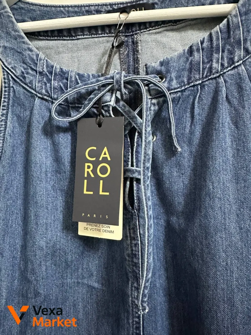 Джинсовий сарафан Caroll, розмір M-L, 100% бавовна — фото 3