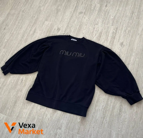 Miu Miu Big Crystals Logo Sweatshirt XXL