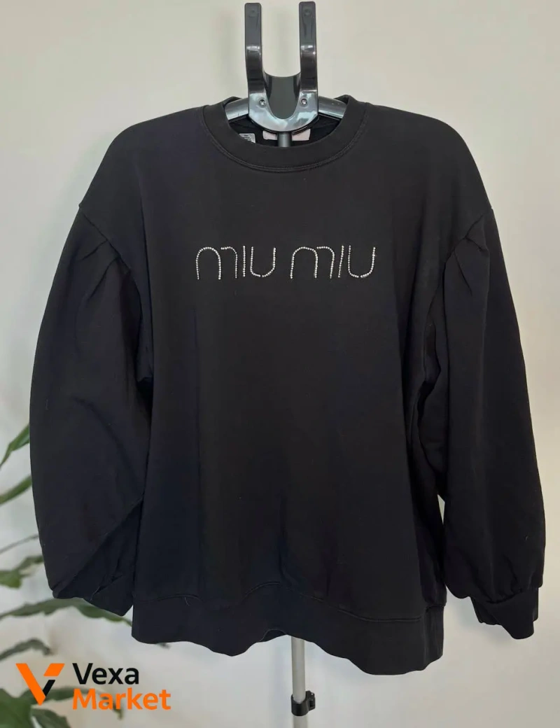 Miu Miu Big Crystals Logo Sweatshirt XXL — фото 2