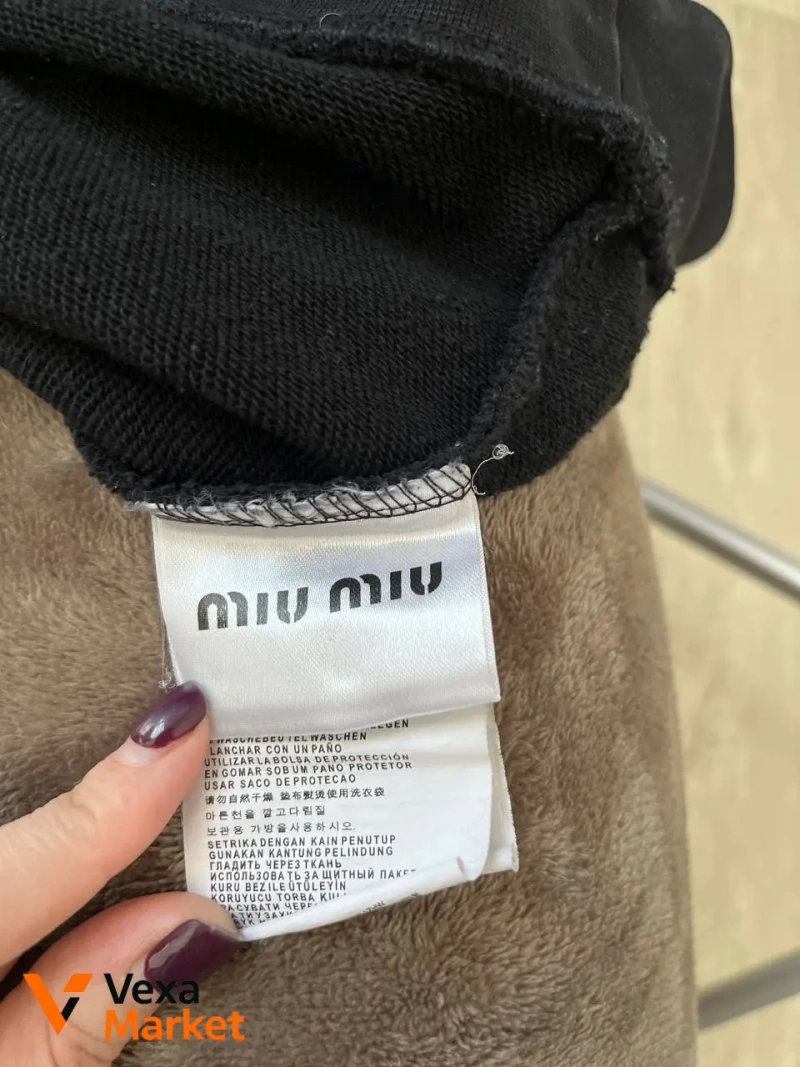 Miu Miu Big Crystals Logo Sweatshirt XXL — фото 6