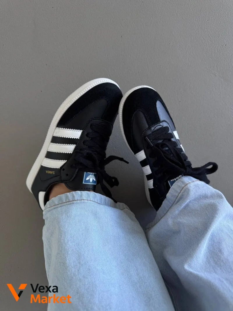 ADIDAS SAMBA BLACK / WHITE SOLE шкіра В'єтнам розміри 36-41 — фото 3